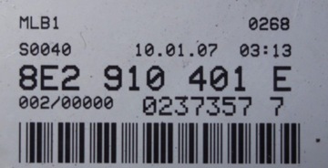 JEDNOTKA / ŘÍZENÍ AUDI A4 B7 2.7 TDI 8E2910401E