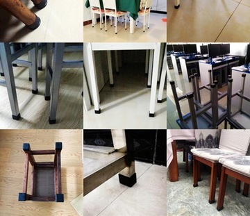 ЗАЩИТНЫЕ ЧЕХИ НА НОЖКИ СТУЛА 12ММ, ЧЕРНЫЕ, 8 ШТ.