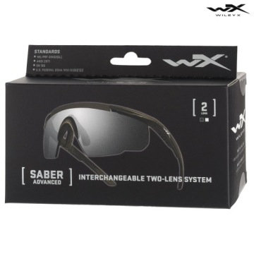 Баллистические очки Wiley X Sabre 2в1 СЕРЫЕ + ПРОЗРАЧНЫЕ
