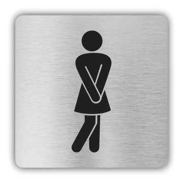 Tabliczka piktogram TOALETA WC DAMSKA 8x8 cm TD1