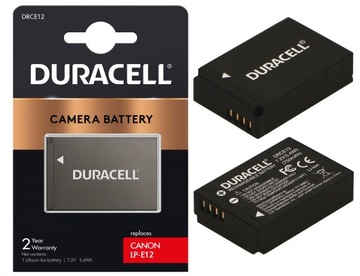 BATERIA AKUMULATOR DURACELL LP-E12 DO CANON EOS M M2 M50 100D 750MAH + ŁAD.