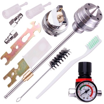 Набор покрасочных пистолетов 0,8 + 1,4 + 1,7 HVLP, редуктор для окраски SicoPro