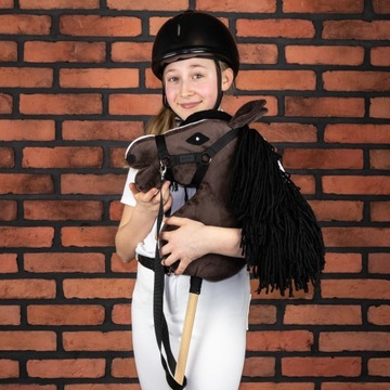 Koń na kiju Hobby Horse Skippi A3 - Gniady - z kantarem i wodzami