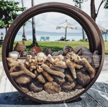 Металлический настенный цветочный горшок круг M BLACK