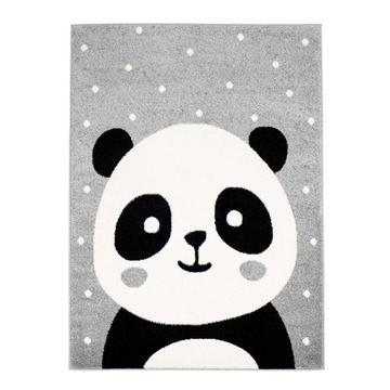 Dywan dla dziecka szary 140x200 panda
