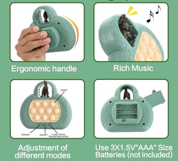 POP IT GAME АНТИСТРЕСС НАВЫК ЭЛЕКТРОННАЯ ИГРУШКА ДИНОЗАВР ДЛЯ ДЕТЕЙ