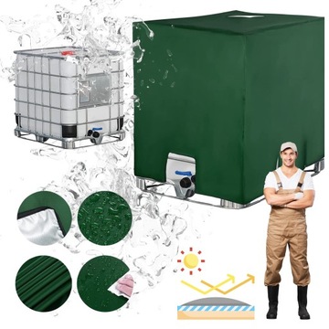 Pokrowiec PLANDEKA ZBIORNIK MAUZER BECZKE 1000L 100x120x116 cm WODOODPORNY