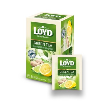 Herbata LOYD Zielona Cytryna Limonka Imbir 20 szt