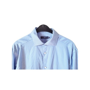 Koszula męska paski prążki L TU długi rękaw casual biurowa 100% bawełna