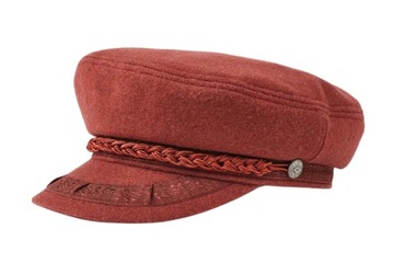 Czapka damska bosmanka BRIXTON ATHENS beret bordowy z daszkiem r. M 58 cm
