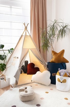 Yellow Tipi Poduszka literka M biały