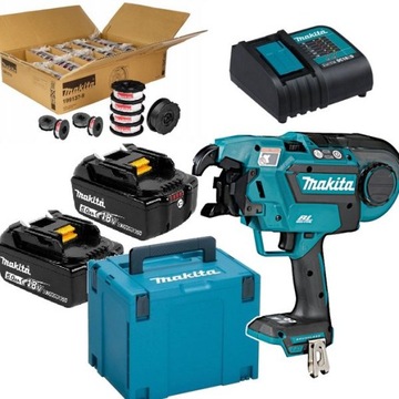 MAKITA WIĄZARKA DO ZBROJEŃ DTR180ZJ 2x5Ah MEGA XXL ŁADOWARKA + DRUT KARTON