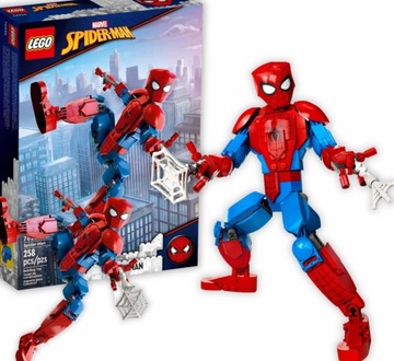 KLOCKI LEGO MARVEL SPIDERMAN FIGURKA SPIDERMAN 258 EL + KARTKA PREZENTOWA