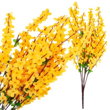 FORSYCJA BUKIET ŻÓŁTA GAŁĄZKI WIELKANOC FORSYCJE W BUKIECIE LIŚCIE WIOSNA