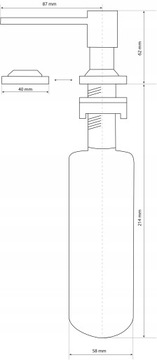 БЕЖЕВЫЙ ДОЗАТОР ЖИДКОГО МЫЛА ДЛЯ КВАДРАТНОЙ МОЙКИ