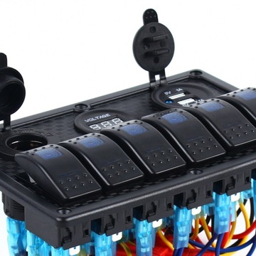 6-ЦИФРОВОЙ ПАНЕЛЬ С МОРСКИМ СВЕТОДИОДНЫМ ПЕРЕКЛЮЧАТЕЛЕМ 12В-24В