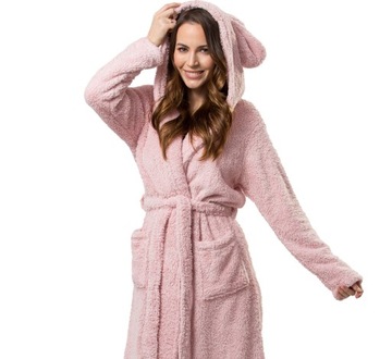 ХАЛАТ ЖЕНСКИЙ МЕДВЕДЬ С УШАМИ ПОДАРОЧНЫЕ ЦВЕТА