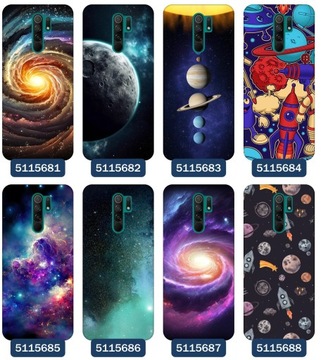 Чехол для Xiaomi Redmi 9 Designs Space Earth Moon Planets Ship UFO