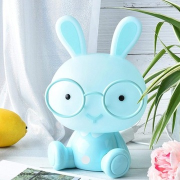 НОЧНИК ДЛЯ ДЕТЕЙ КРОЛИК LED СИНИЙ ЛАМПА