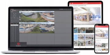 Комплект IP-мониторинга 6 камер 4Mpx IPCAM-B4-30DL HiLook + 8xPoE рекордеров