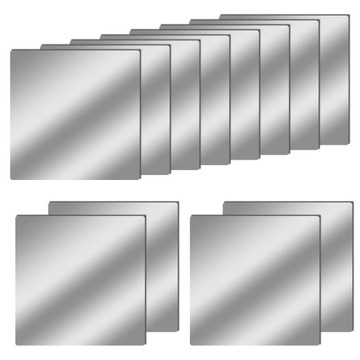 12x САМОКЛЕЯЩИЕСЯ НАКЛЕЙКИ НА ЗЕРКАЛО ПЛИТКИ НАБОР ЗЕРКАЛА ДЛЯ КВАДРАТНОЙ СТЕНЫ