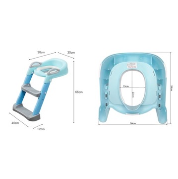 ТУАЛЕТ КРЫШКА ДЛЯ УНИТАЗА С ДЕТСКОЙ ЛЕСТНИЦОЙ, НЕСКОЛЬЗЯЩИМ СИДЕНЬЕМ, ПОДНОГКОЙ