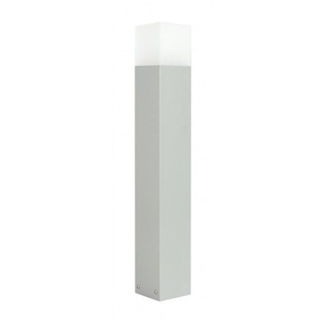 Srebrna lampa stojąca słupek ogrodowy 70cm