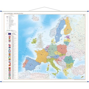 Unia Europejska mapa ścienna polityczna państwa 144x120cm 2024 ArtGlob