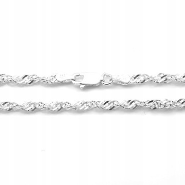 ŁAŃCUSZEK SREBRNY SINGAPUR 55 CM 3,9mm