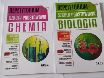 2x Repetytorium Podstawowa CHEMIA BIOLOGIA GREG No