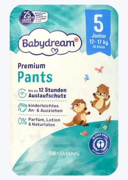 BABYDREAM Pieluchomajtki Premium rozmiar 5 12-17 kg 20 szt.