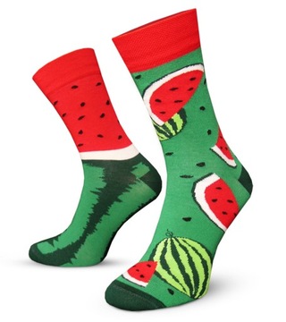 SKARPETY nie do pary KOLOROWE arbuz *42-44