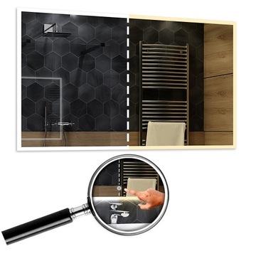 Lustro Podświetlane Boston Dual LED 100x90 cm z włącznikiem dotykowym