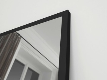 Зеркало в черной алюминиевой раме, узкое К 200х100.