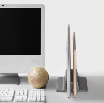 Двойная алюминиевая подставка для ноутбука MacBook СЕРОГО цвета