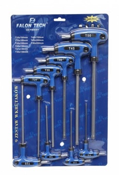 KLUCZE KĄTOWE IMBUS TORX OTWÓR 9sz TORXY RĄCZKA