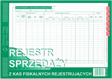 REJESTR SPRZEDAŻY Z KAS FISKALNYCH REJESTRUJĄCYCH