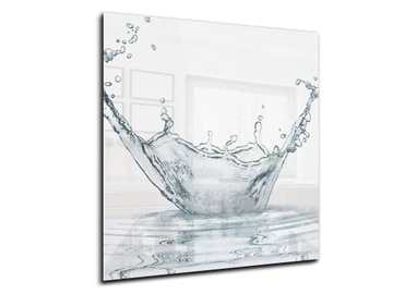 panel szklany między meble dekor 60x70 krople wody
