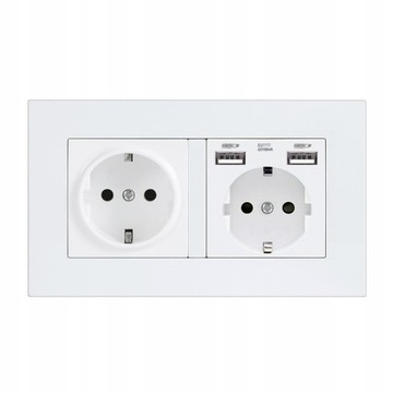 Gniazdo USB ścienne biały