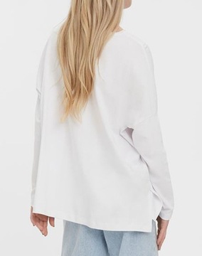 Vero Moda biały t-shirt oversize defekt M