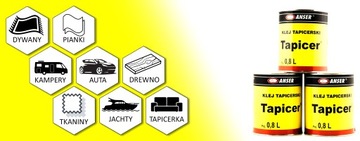 КЛЕЙ ОБИВОЧНЫЙ БАНКА 0,8Л ГУБКА ПЕННАЯ ТКАНЬ