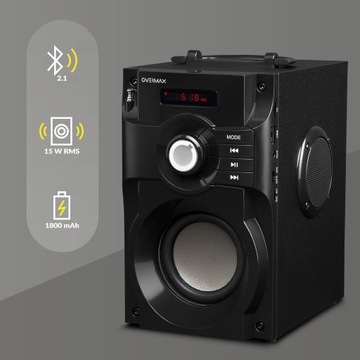 Портативная беспроводная колонка USB SD AUX RADIO 1800 мАч + пульт дистанционного управления