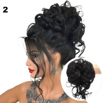 ПРИКРЕПЛЕННЫЙ БОН на резинке с резинкой BON DIN CURLY HAIR, светлый блондин, 24.