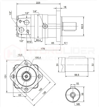 SILNIK HYDRAULICZNY MS 400 C O4 W32 190obr M+S