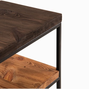 КОНСОЛЬ LUMIN деревянная сосна состаренное дерево 90x30x90 лофт ЦВЕТА лофт металл