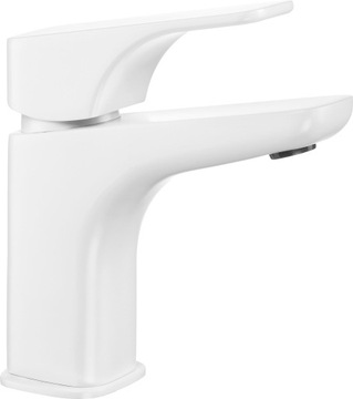 Bateria umywalkowa mała stojąca Deante Hiacynt 104 mm, biała, bez korka