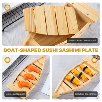 Держатель для сашими Деревянный декоративный поднос для суши