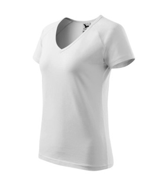 Elastyczna damska koszulka Bawełna MALFINI DREAM Slim-Fit BIAŁA XL