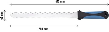 НОЖ ДЛЯ РЕЗКИ ВАТИНЫ 415 ММ, МИНЕРАЛЬНАЯ ВАТА, ИЗОЛЯЦИЯ ПЕНОМ.
