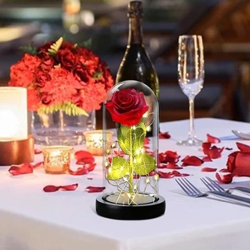 ВЕЧНАЯ РОЗА В СТЕКЛЕ КРАСОТА И ЗВЕРЬ ЗАЧАРОВАННАЯ РОЗА НАВСЕГДА РОЗА